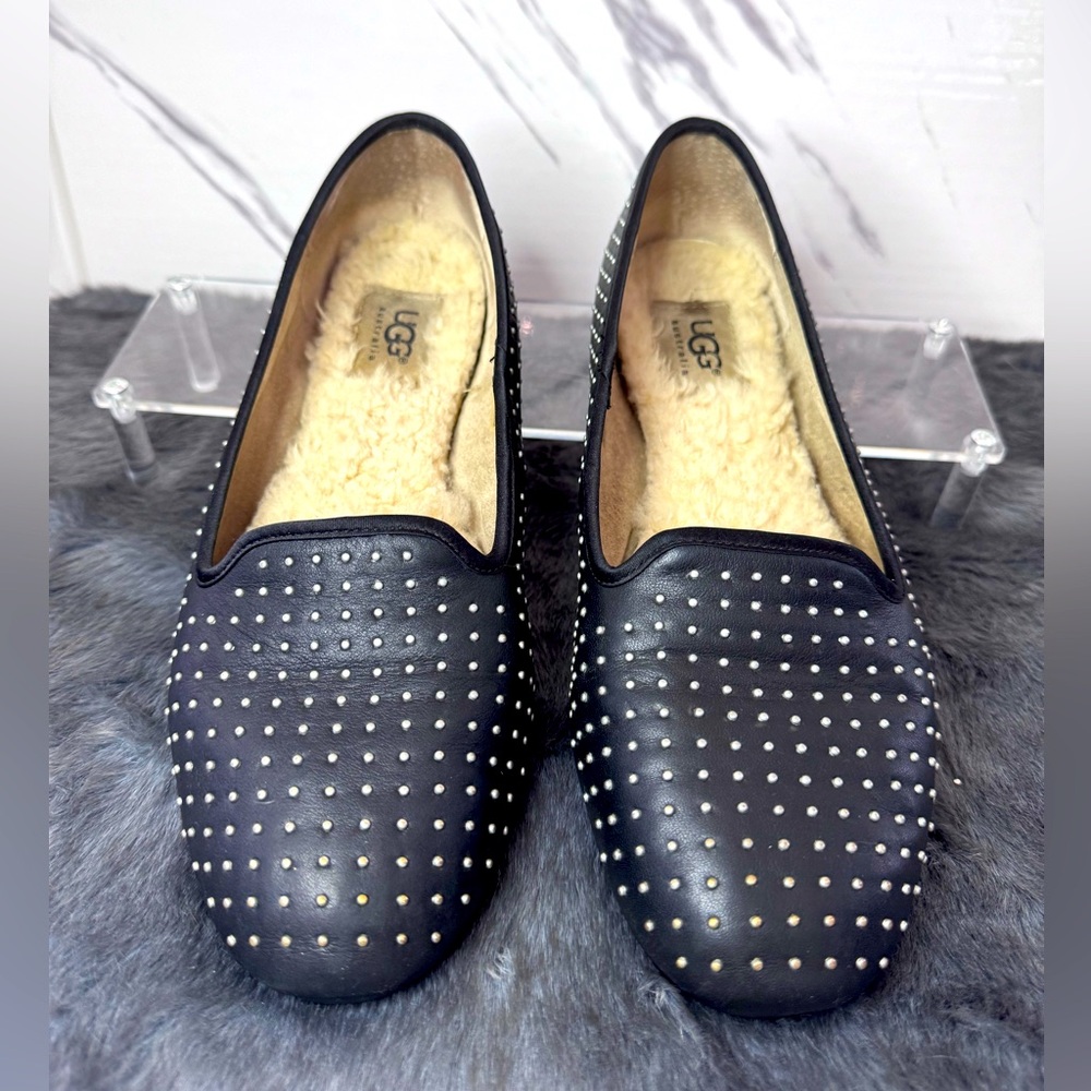 UGG Women's Black Studded Loafers